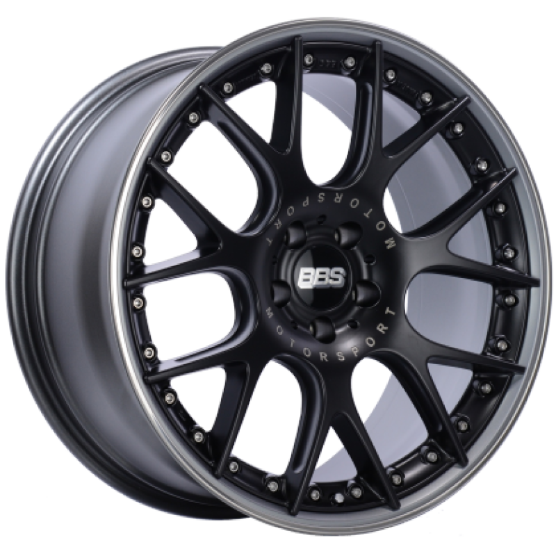 BBS CH-RII 21x9 5x112 ET32 Satin Black Center Platinum Lip SS Rim Prot Wheel PFS Req w/MS Etching