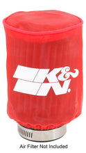 Load image into Gallery viewer, K&amp;N Drycharger Air Filter Wrap - Round Straight - Red Closed Top 3in Inside Dia x 4in Height