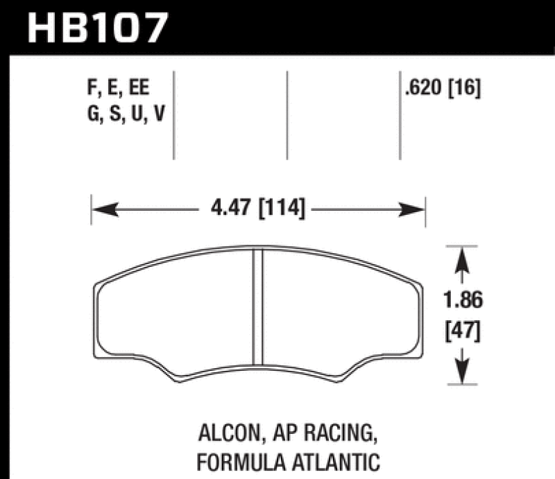 Hawk Alcon/AP Racing Motorsport Caliper ER-1 Brake Pad Set