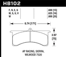 Load image into Gallery viewer, Hawk DTC-80 AP Racing 6 - Sierra/JFZ - Wilwood Brake Pads