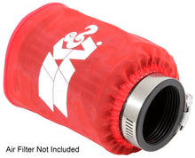 Load image into Gallery viewer, K&amp;N Drycharger Air Filter Wrap - Round Straight - Red Closed Top 3in Inside Dia x 4in Height